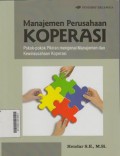 Manajemen Perushaan Koperasi Pokok-Pokok Pikiran Mengenai Manajemen dan Kewirausahaan Koperasi