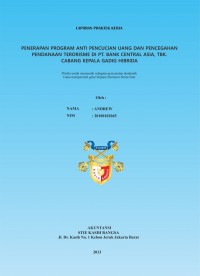 Penerapan Program Anti Pencucian Uang dan Pencegahan Pendanaan Terorisme di PT. Bank Central Asia, Tbk. Cabang Kepala Gadig Hibrida