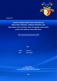 Analisis Pengaruh Aktiva Pajak tangguhan dan Beban Pajak Tangguhan Terhadap Manajemen Laba (Studi Empiris Pada Perusahaan Sektor Perdagangan yang Terdaftar di Bursa Efek Indonesia Tahun 2008-2012)