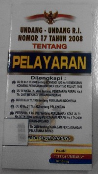 Undang-Undang RI Nomor 17 Tahun 2008 tentang Pelayaran