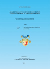 Analisis Penggunaan Metode Economic Order Quantity (EOQ) pada PT. Santa Great Industri