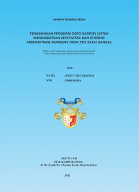Penggunaan Program Sisfo Kampus untuk Meningkatkan Efektivitas dan Efisiensi Administrasi Akademik pada STIE Kasih Bangsa