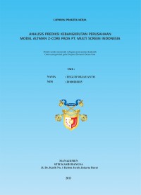 Analisis Prediksi Kebangkrutan Perusahaan Model Altman Z-Core pada PT. Multi Screen Indonesia