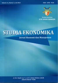 Studia Ekonomika Jurnal Ekonomi dan Manajemen Volume 11 Nomer 2 Tahun 2013