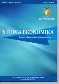 Studia Ekonomika Jurnal Ekonomi Dan Manajemen Volume 12 Nomer 2 Tahun 2014