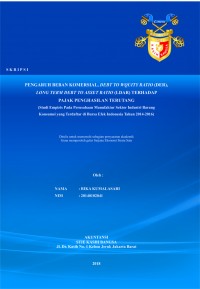 Pengaruh beban komersial, debt to wquity ratio (DER) long term debt to asset ratio (LDAR) terhadap pajak penghasilan terutang (studi empires pada perusahaan menufaktur sektor industri barang komsumsi yang terdaftar di bursa Efek indonesia tahun 2014 - 2016)