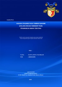 Analisis Pengaruh Nilai Tambah Ekonomi (EVA) dan Inflasi Terhadap Pajak Penghasilan Badan Terutang (Studi Empiris Pada Perusahaan Aneka Industri Yang Terdaftar Pada Sektor Indeks LQ 45 Di Bursa Efek Indonesia)