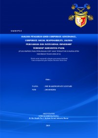 Analisis Pengaruh Good Corporate Governance, Corporate Social Responsibility, Ukuran Perusahaan dan Institusional Ownership Terhadap Agresivitas Pajak (Studi Empiris Pada Perusahaan CGPI yang Terdaftar di Bursa Efek Indonesia Tahun 2008-2012)