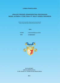 Analisis Prediksi Kebangkrutan Perusahaan Model Altman Z-Core pada PT. Multi Screen Indonesia