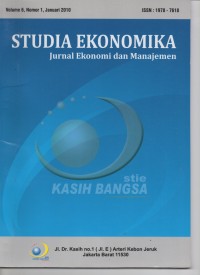 Studia Ekonomika Jurnal Ekonomi Dan Manajemen Volume 6 Nomer 1 Tahun 2010