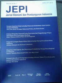 Jurnal Ekonomi dan Pembangunan Indonesia Vol. 14 No. 1