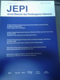 Jurnal Ekonomi dan Pembangunan Indonesia Vol. 15 No. 1