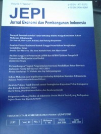 Jurnal Ekonomi dan Pembangunan Indonesia Vol. 17 No. 1